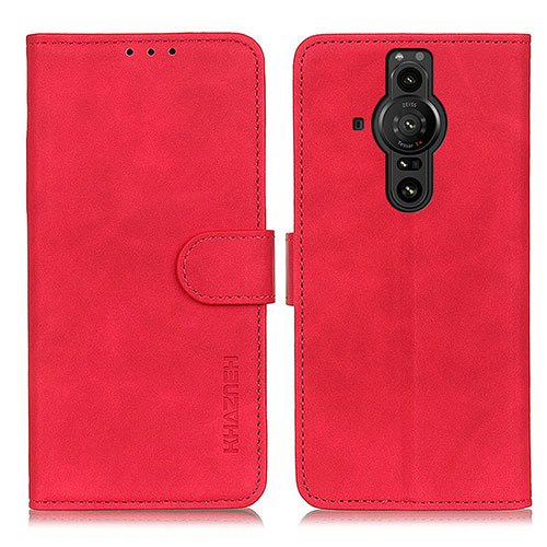 Leather Case Stands Flip Cover Holder K09Z for Sony Xperia PRO-I Red