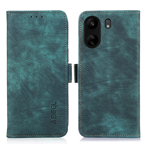 Leather Case Stands Flip Cover Holder K09Z for Xiaomi Redmi 13C Green