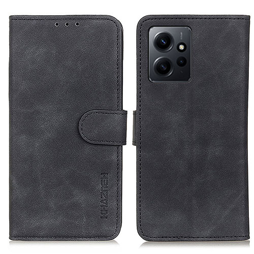 Leather Case Stands Flip Cover Holder K09Z for Xiaomi Redmi Note 12 4G Black