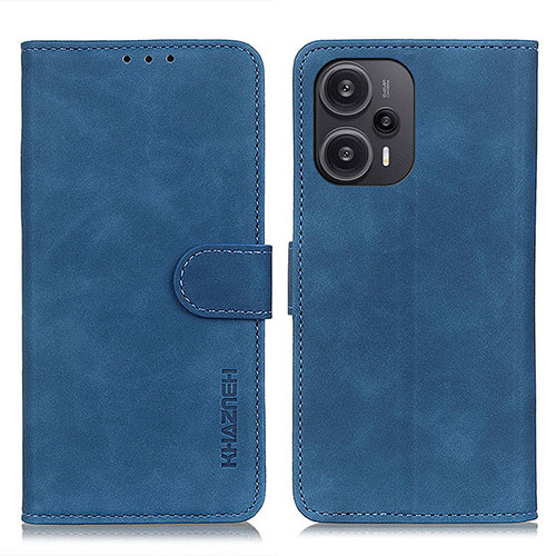 Leather Case Stands Flip Cover Holder K09Z for Xiaomi Redmi Note 12 Turbo 5G Blue