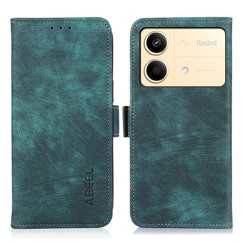 Leather Case Stands Flip Cover Holder K09Z for Xiaomi Redmi Note 13R Pro 5G Green