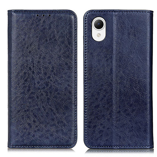 Leather Case Stands Flip Cover Holder K10Z for Samsung Galaxy A23 5G SC-56C Blue