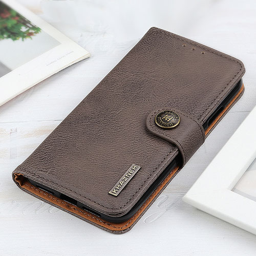 Leather Case Stands Flip Cover Holder KZ2 for Xiaomi Redmi 13C Gray