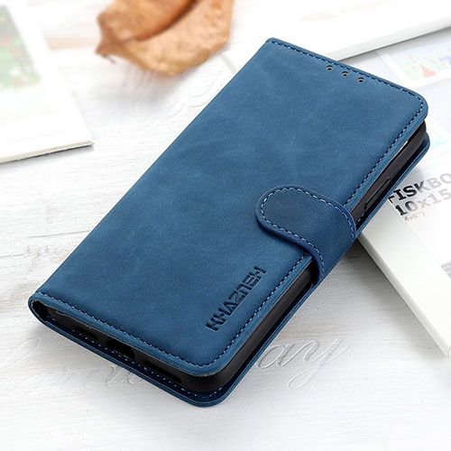 Leather Case Stands Flip Cover Holder KZ3 for Huawei Honor 60 5G Blue