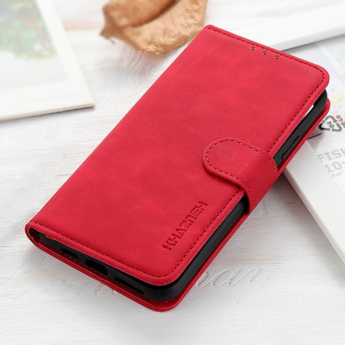 Leather Case Stands Flip Cover Holder KZ3 for Huawei Honor X9a 5G Red