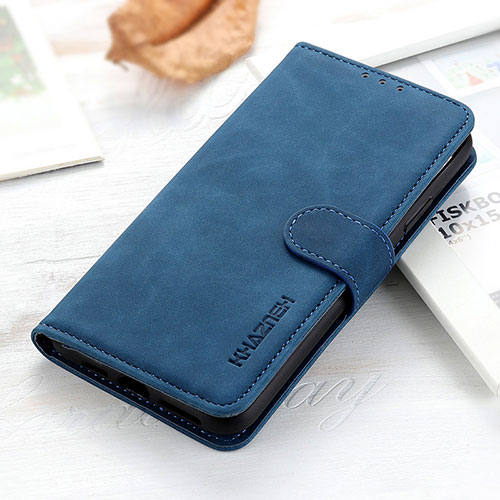 Leather Case Stands Flip Cover Holder KZ3 for Huawei Nova 9 Pro Blue