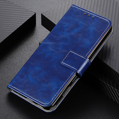 Leather Case Stands Flip Cover Holder KZ4 for Huawei Honor X8b Blue