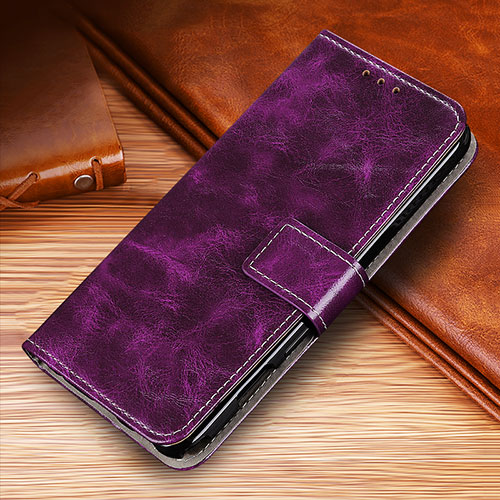 Leather Case Stands Flip Cover Holder KZ4 for Huawei Honor X9a 5G Purple