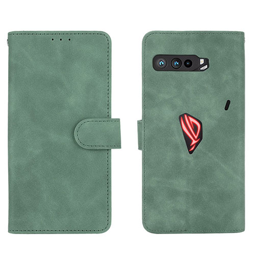 Leather Case Stands Flip Cover Holder L01Z for Asus ROG Phone 3 Green