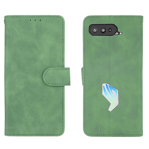 Leather Case Stands Flip Cover Holder L01Z for Asus ROG Phone 5 Pro Green