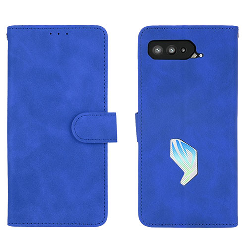 Leather Case Stands Flip Cover Holder L01Z for Asus ROG Phone 5s Blue