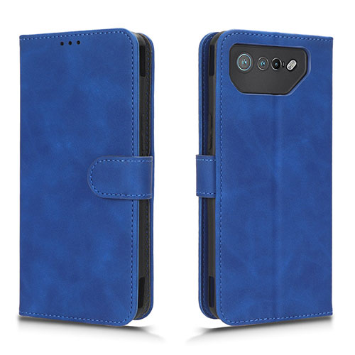 Leather Case Stands Flip Cover Holder L01Z for Asus ROG Phone 7 Blue