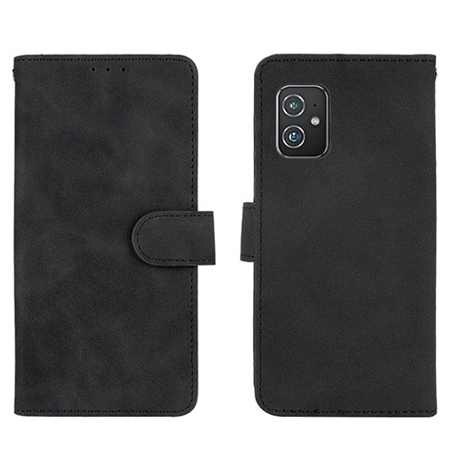 Leather Case Stands Flip Cover Holder L01Z for Asus ZenFone 8 Mini Black