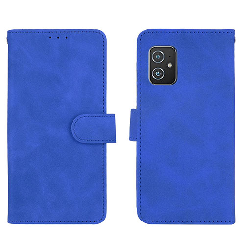Leather Case Stands Flip Cover Holder L01Z for Asus Zenfone 8 ZS590KS Blue