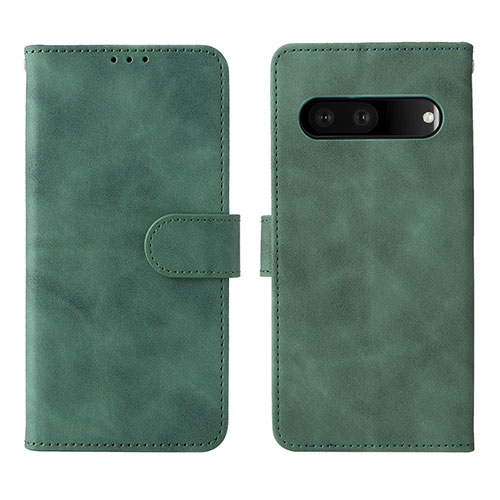 Leather Case Stands Flip Cover Holder L01Z for Google Pixel 7 Pro 5G Green