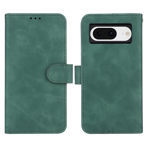 Leather Case Stands Flip Cover Holder L01Z for Google Pixel 8 5G Green