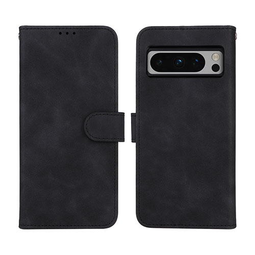 Leather Case Stands Flip Cover Holder L01Z for Google Pixel 8 Pro 5G Black