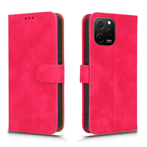 Leather Case Stands Flip Cover Holder L01Z for Huawei Enjoy 50z Hot Pink