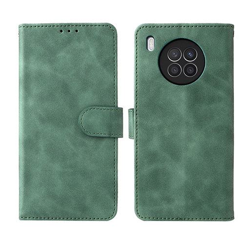 Leather Case Stands Flip Cover Holder L01Z for Huawei Honor 50 Lite Green