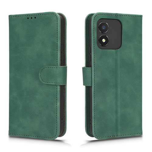 Leather Case Stands Flip Cover Holder L01Z for Huawei Honor X5 Green