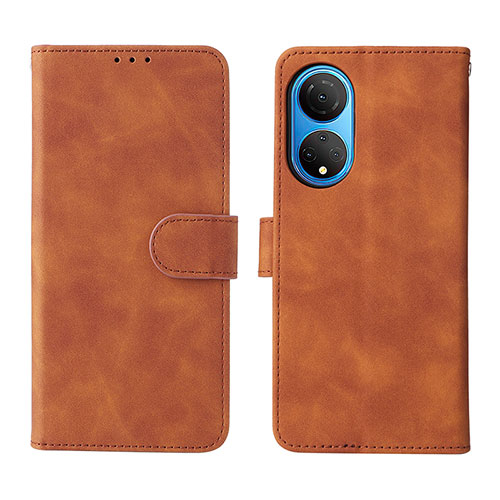 Leather Case Stands Flip Cover Holder L01Z for Huawei Honor X7 Brown