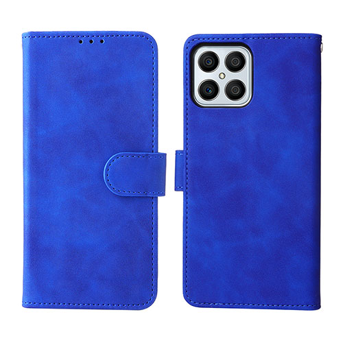 Leather Case Stands Flip Cover Holder L01Z for Huawei Honor X8 4G Blue