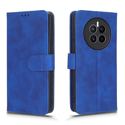 Leather Case Stands Flip Cover Holder L01Z for Huawei Mate 50 Blue