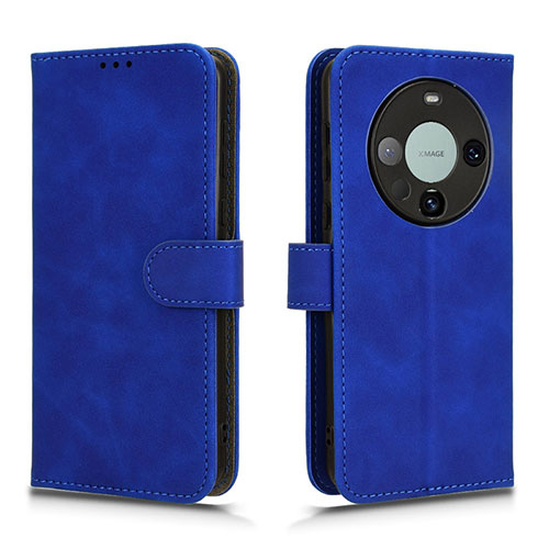 Leather Case Stands Flip Cover Holder L01Z for Huawei Mate 60 Blue