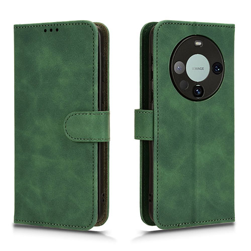 Leather Case Stands Flip Cover Holder L01Z for Huawei Mate 60 Green