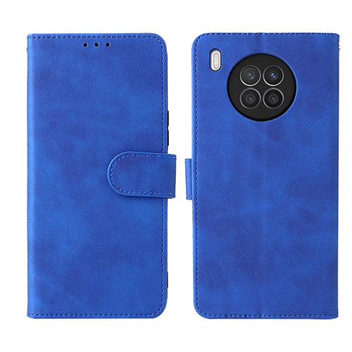 Leather Case Stands Flip Cover Holder L01Z for Huawei Nova 8i Blue