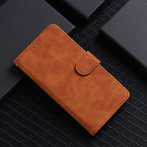 Leather Case Stands Flip Cover Holder L01Z for Huawei Nova 9 Brown