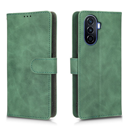 Leather Case Stands Flip Cover Holder L01Z for Huawei Nova Y70 Plus Green