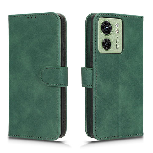 Leather Case Stands Flip Cover Holder L01Z for Motorola Moto Edge (2023) 5G Green