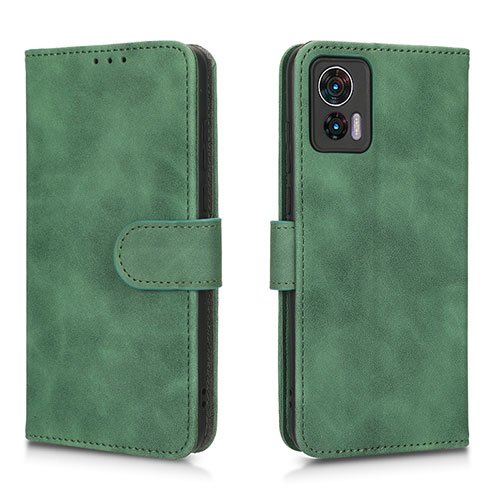 Leather Case Stands Flip Cover Holder L01Z for Motorola Moto Edge 30 Lite 5G Green