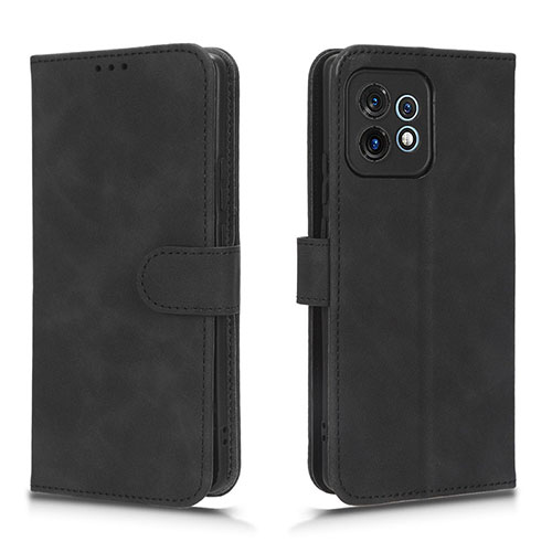 Leather Case Stands Flip Cover Holder L01Z for Motorola Moto Edge Plus (2023) 5G Black