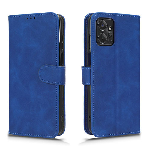 Leather Case Stands Flip Cover Holder L01Z for Motorola Moto G Power 5G (2023) Blue