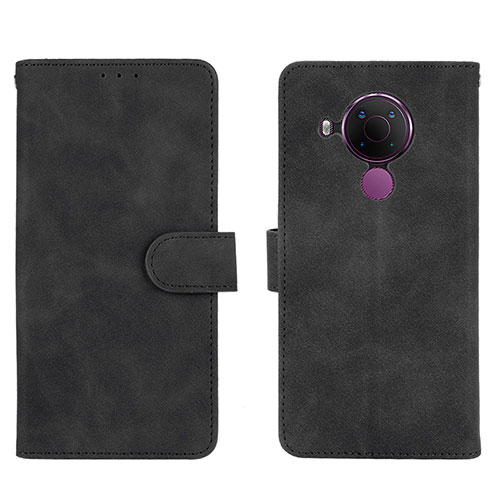 Leather Case Stands Flip Cover Holder L01Z for Nokia 5.4 Black