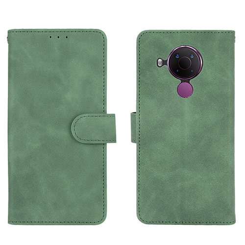 Leather Case Stands Flip Cover Holder L01Z for Nokia 5.4 Green