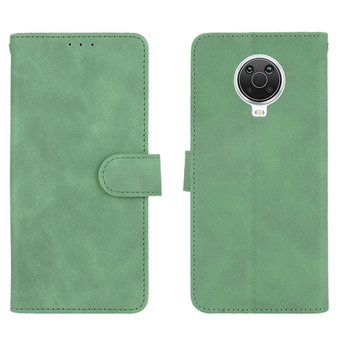 Leather Case Stands Flip Cover Holder L01Z for Nokia 6.3 Green