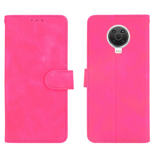 Leather Case Stands Flip Cover Holder L01Z for Nokia 6.3 Hot Pink