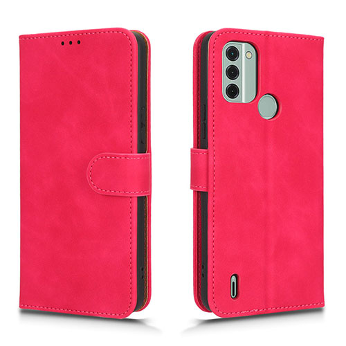 Leather Case Stands Flip Cover Holder L01Z for Nokia C31 Hot Pink