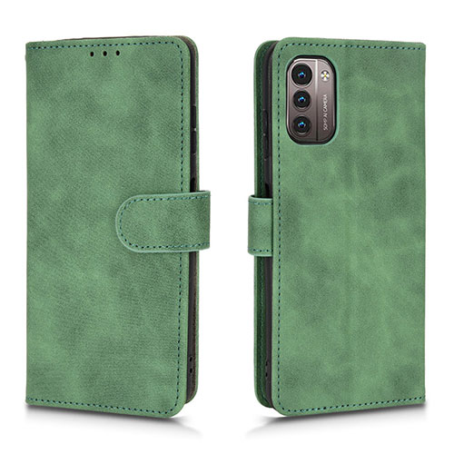 Leather Case Stands Flip Cover Holder L01Z for Nokia G11 Green