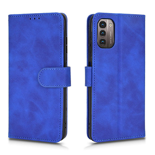 Leather Case Stands Flip Cover Holder L01Z for Nokia G21 Blue