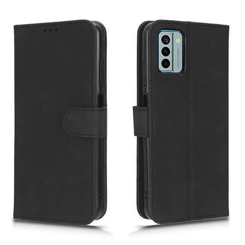 Leather Case Stands Flip Cover Holder L01Z for Nokia G22 Black