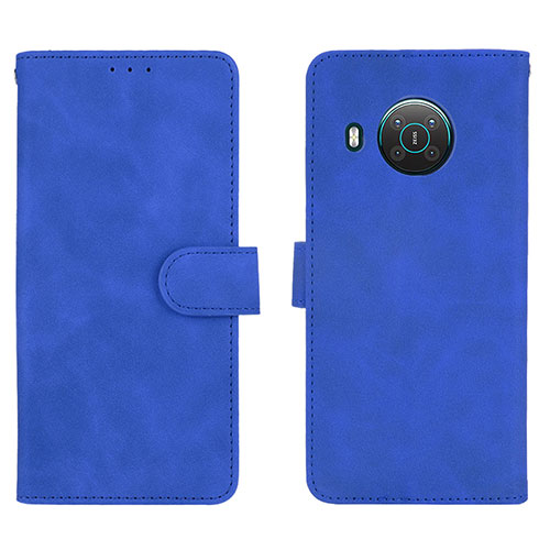 Leather Case Stands Flip Cover Holder L01Z for Nokia X10 Blue