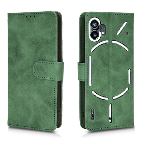 Leather Case Stands Flip Cover Holder L01Z for Nothing Phone 1 Green