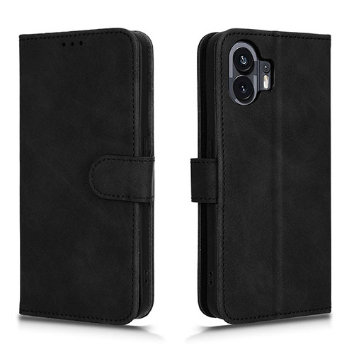 Leather Case Stands Flip Cover Holder L01Z for Nothing Phone 2 Black