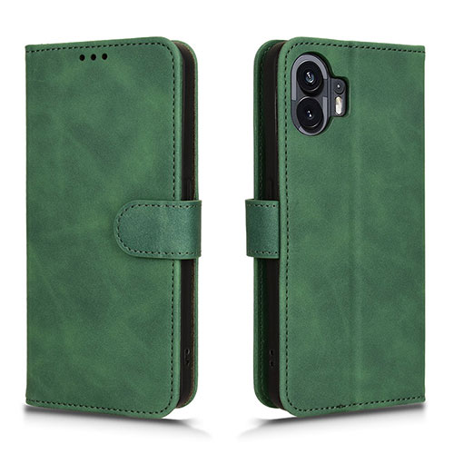 Leather Case Stands Flip Cover Holder L01Z for Nothing Phone 2 Green