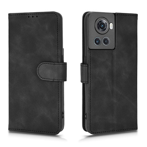 Leather Case Stands Flip Cover Holder L01Z for OnePlus 10R 5G Black