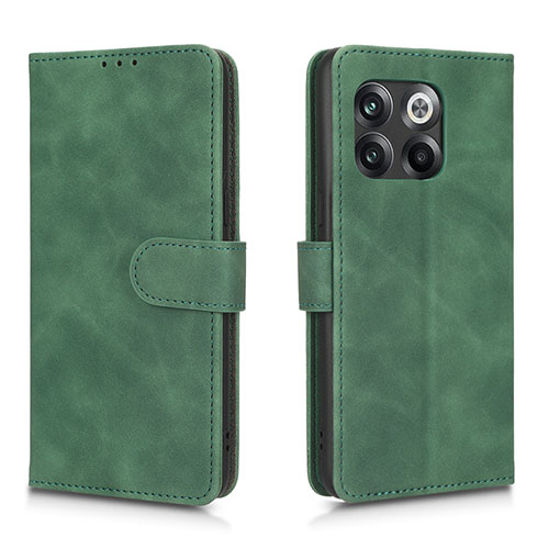 Leather Case Stands Flip Cover Holder L01Z for OnePlus 10T 5G Green